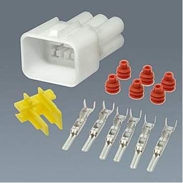 Разъем герметичный без провода на 6 контактов, комплект